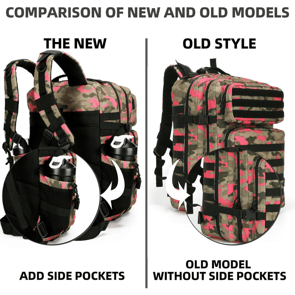 PAKNADA 45L Tactical Backpack,900D Oxford Waterproof Material For Outdoor Hiking Camping & Travel Bag