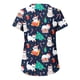 thumbnail image 3 of Tops Para Mujer, Blusa Navideña, Camisas de Moda, Manga Corta, Cuello en V, Uniforme de Trabajo, Estampado Con Bolsillo Odeerbi  ODB170906, 3 of 4
