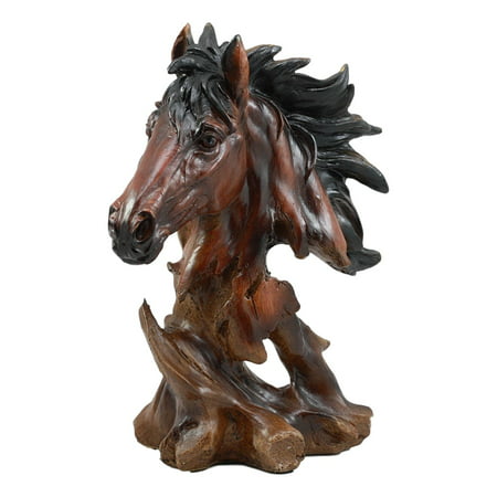 Ebros Wild Stallion Horse Bust Statue 11