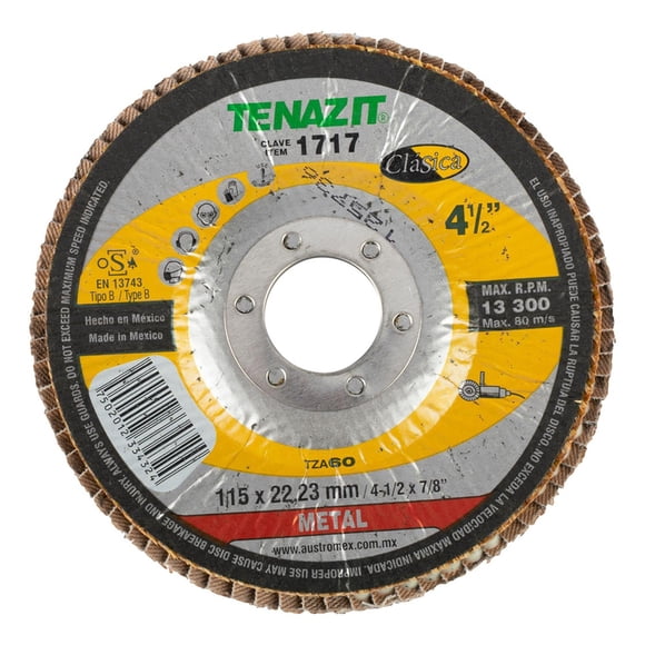 Disco Laminado Tenazit Zirconio 4.5" Barreno 7/8"