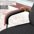 thumbnail image 2 of Happon Chair Arm Rest Covers,Computer Office Chair Armrest Cover Soft Chair Arm Covers Office Chair Armrest Pads Solid Color Chair Armrest Cover with Zipper (Black), 2 of 7