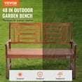 thumbnail image 2 of Banco exterior VEVOR Wood para 2 personas con respaldo y reposabrazos, 2 of 9