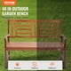 thumbnail image 2 of Banco exterior VEVOR Wood para 2 personas con respaldo y reposabrazos, 2 of 9