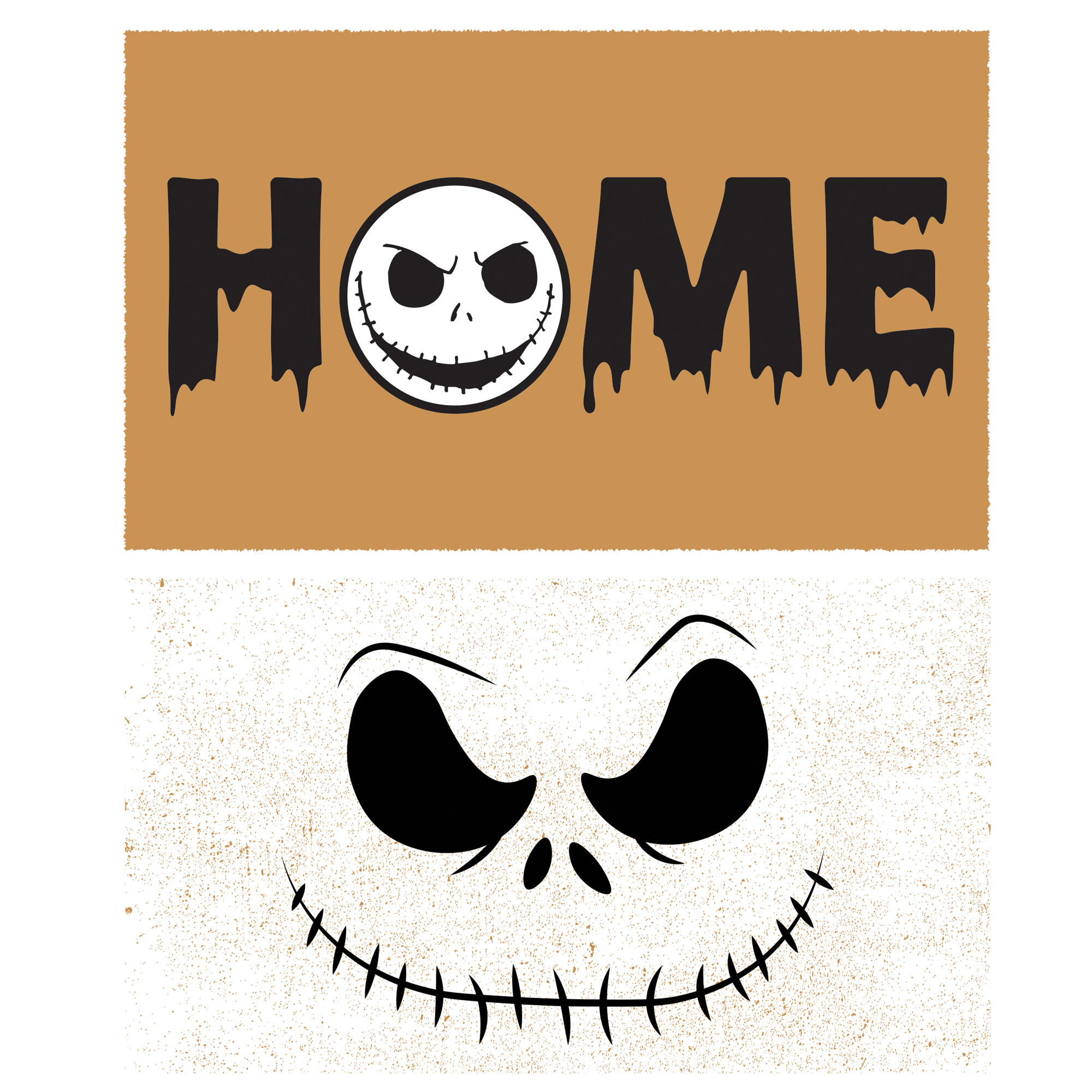 Disney Nightmare Before Christmas Jack Skellington Coir Outdoor/Indoor Mat, 2 pack, 2x3