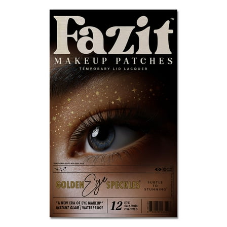 Fazit Gold Glitter Eye Speckles Makeup Patches, 12 Count