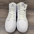 thumbnail image 2 of Ni - ke Jordan 1 Mid White Snakeskin Ni - ke Air AJ1 BQ6472 110 Womens Size 12 Men 10.5, 2 of 5