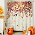 thumbnail image 4 of Fall Brown Eucalyptus Leaves Shower Curtains for Bathroom, Fallen Leaves Flower Vintage Beige Letter Waterproof Fabric Shower Curtain for Bathroom Bathtub Decoration, Machine Washable, 36"x72", 4 of 9