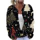 thumbnail image 2 of Cárdigan informal de punto con estampado navideño para mujer, chaqueta con botones y abrigo para mujer, 2 of 5
