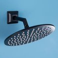thumbnail image 2 of 6" Shower Arm Matte Black Shower Head Extension With Matching Escutcheon, Standard 1/2" Connection, 2 of 5