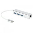 thumbnail image 1 of Adaptador USB 3.0 a Ethernet con 3 puertos HUB Tipo C a red LAN RJ45 Gigabit Ethernet, 1 of 14