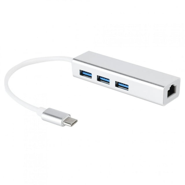 Adaptador USB 3.0 a Ethernet con 3 puertos HUB Tipo C a red LAN RJ45 Gigabit Ethernet