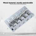 thumbnail image 3 of Bass Tailpiece Bridge, Metal Electric Bass Bridge Stable Performance Fixed Structure Easy Installation with Screws Wrench for 5 String Basses Silver,Black, 3 of 7