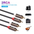 thumbnail image 3 of Cable auxiliar 2RCA a 2RCA jixopn, macho a macho, cable auxiliar RCA para amplificador de DVD, 3 of 8