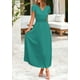 thumbnail image 4 of Vestido largo PRETTYGARDEN para mujer, cuello en V, manga corta con volantes, verano, 4 of 8