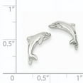 thumbnail image 2 of Beautiful 14k White Gold Dolphin Earrings, 2 of 2