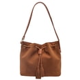 thumbnail image 2 of Bolso Tipo Cubo Ante para Mujer Hombro Con Correa Ajustable Y Borla El Trabajo(), 2 of 7