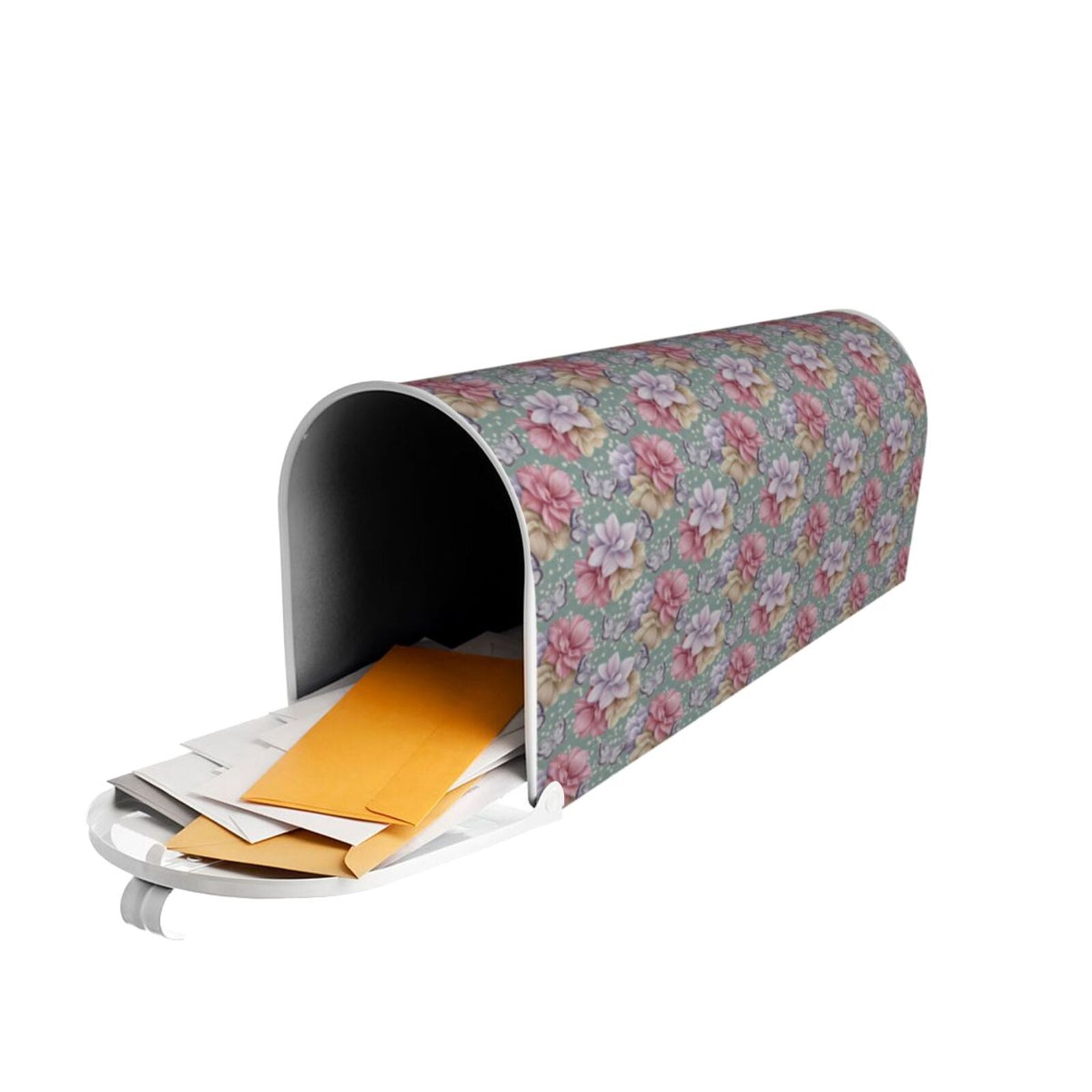 Logiee Watercolor Butterflies Print Post Letter Box Wrap Decor, Mailbox Cover Suitable for Standard Mailbox and Large Size Mailbox,Outdoor Yard Decoration-21x18 in