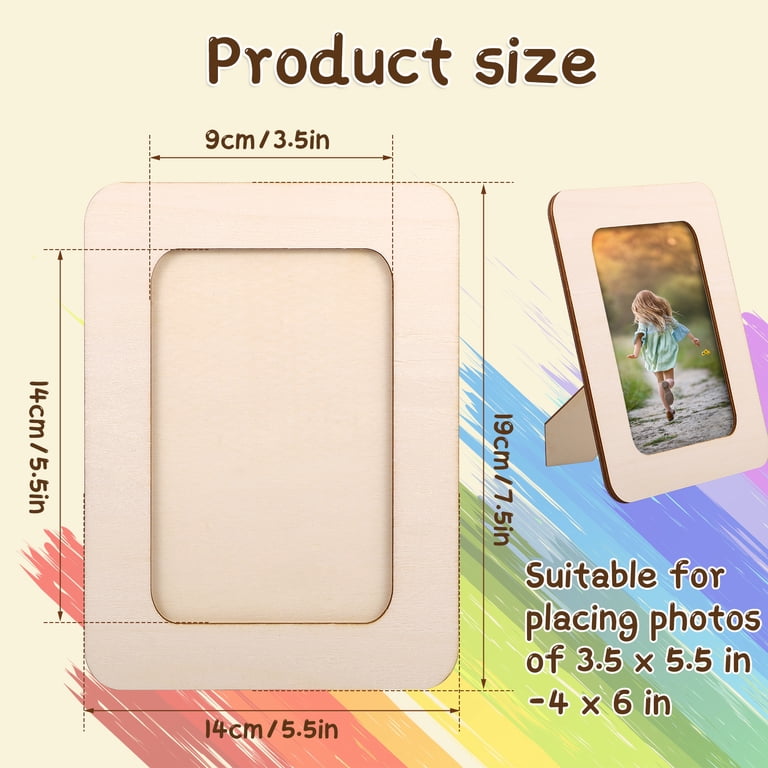 Small Vintage Picture Frames 12 PCS Unfinished Wood Picture Frames ...