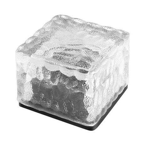 

Solar Ice Cube Light Waterproof Ice Cube Floor Light No Wiring LED Solar Square Underground Light with One LED Bead Light Sensor for Yard Garden