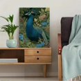 thumbnail image 5 of Peacock Floral Canvas Print, Wall Decor for Living Room Bedroom Dining Room Hallway Office Hotel, 5 of 8