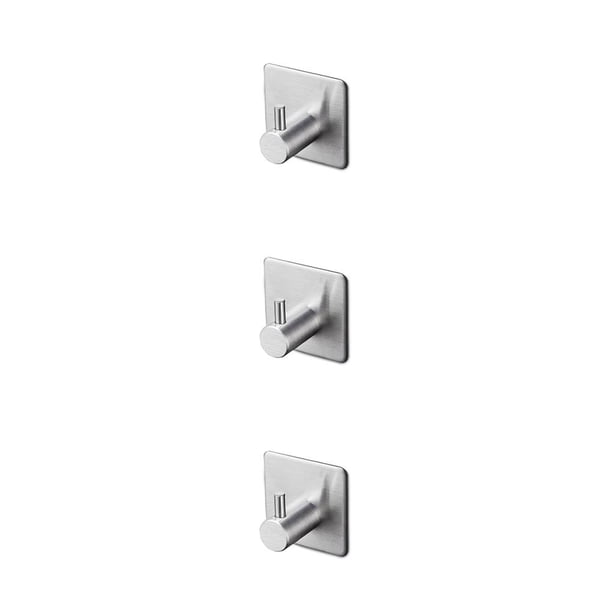 Gancho de acero inoxidable Injueey para sombrero de pared del dormitorio y baño organizador de ducha plateado