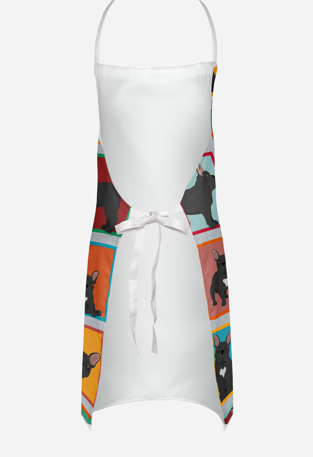 Lots of Black French Bulldog Apron 27 in x 30 in