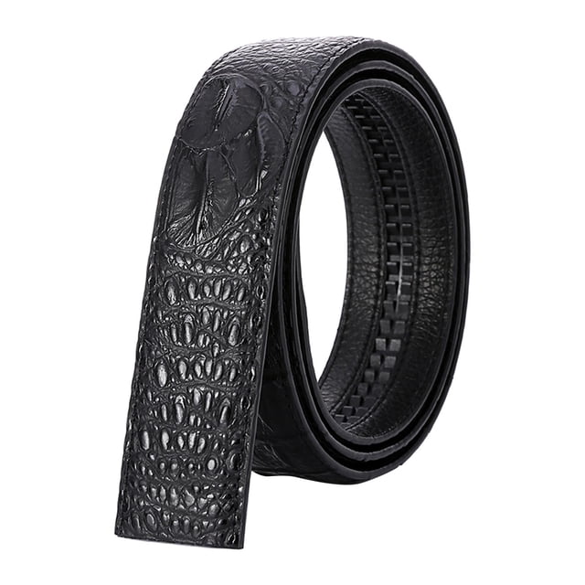 Correa de Cinturón de Trinquete de Cuero para Hombre 120 cm Negro