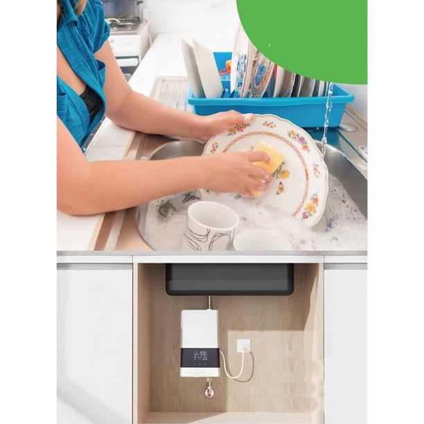 Calentador De Agua Constante, Calentador De Agua Sin Tanque 6000W Enchufe UE 220V Para Salón
