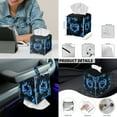 thumbnail image 7 of ZIATUBLES 5 PCS Office Chair Cover Set Includes High Back Chair Stretch Slipcover with Armrest Cover, Tissue Box Organizer and Remote Control Holder, Dolphin Flower Heart Print, L, 7 of 7