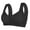Black, variant on Shaped Cup Front Bra Without Wires Vest Style Plus Size Everyday Comfort Bralette