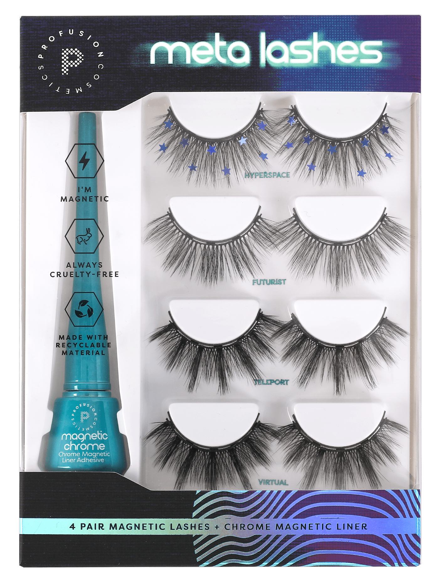 Profusion Cosmetics Metachrome Lashes 4 Pair Eyelashes
