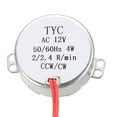 thumbnail image 2 of Synchronous Gear Motor AC 12V 2-2.4RPM 50-60Hz CCW/CW 4W for Electric Fan, 2 of 4