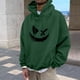 thumbnail image 1 of Sudadera con capucha para mujer, estampada, cuello redondo, manga larga, sudadera con capucha, camiseta, blusa, blusa de poliéster para hombre, 1 of 5