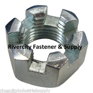 (1) 7/16-20 Slotted Hex Castle Nut 7/16 X 20 Fine Thread 7/16X20 Nuts 7/16"