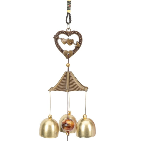 Raindrops Shopkeeper Wall Hanging Bell with Crisp Sound, Metal Bell for Door, Garden, Home Decor, 1 Set