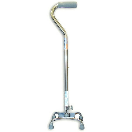 Crome Small Base Adjustable Quad Cane Foam Handgrip 1/CS