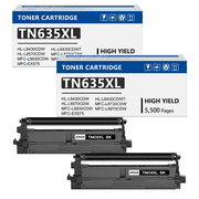 TN635XL TN635 High Capacity Black Toner Cartridge Compatible for Brother TN-635XL TN635 Toner work for HL-L8430CDW MFC-L8730CDW L8930CDW L8970CDW EX575 Printers, 2 Pack