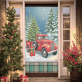 thumbnail image 4 of Red Truck Christmas Banner Snow Tree Lights for Holiday Decoration Winter Party Outdoor, 4 of 9