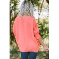 thumbnail image 2 of ABPHQTO Top rosa de mujer con muñequera fruncida, 2 of 5