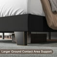 thumbnail image 4 of Honfach Full Bed Frame, Velvet Upholstered Platform Bed Frame, Solid Wood Slats & Heavy Duty Feet Support, No Box Spring Needed, Noise-Free, Easy Assembly, Black, 4 of 8