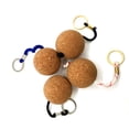 thumbnail image 4 of Llavero creativo redondo de 50 mm con bola de corcho, llavero con bola flotante de corcho, 4 of 5