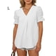thumbnail image 4 of Minnieouse Blusa holgada para mujer, camisa bonita informal con flores, disfraz de vacaciones en la playa, fiesta de verano, Top fresco, Prendas para la parte del cuerpo blanco L, 4 of 6