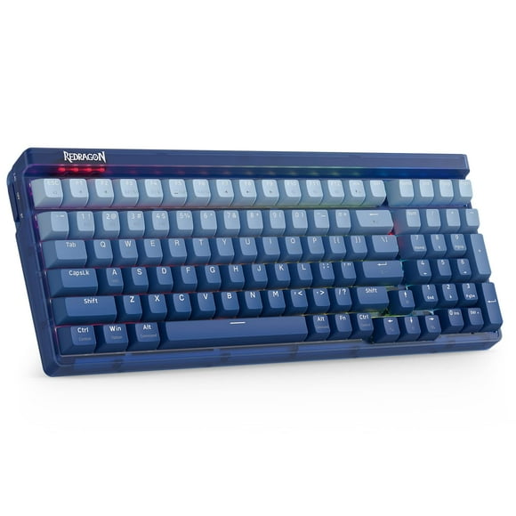 Redragon K656 PRO 3-Mode Wireless RGB Gaming Keyboard, 100 Keys Mechanical Keyboard w/Translucent Board, Hot-Swappable Socket, Sound Absorbing Foam & Custom Tactile Swit