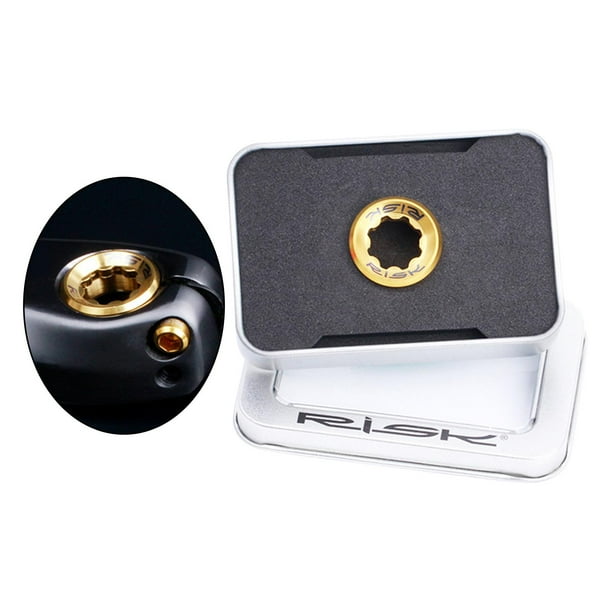 TORNILLOS DE FIJACIÓN DEL BRAZO DE LA CUBIERTA DE LA BICICLETA TORNILLOS DEL BRAZO DEL BRAZO DEL SOPORTE INFERIOR DE LA BICICLETA Dorado Dorado RT122 Cola Perno del brazo de manivela
