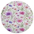 thumbnail image 3 of Floral Colorful Flower Washable Round Rug -Circle Area Rugs for Nursery Bedroom, Vintage Non Slip Non Shedding Low Pile Carpet for Living Room Coffee Table Entryway, 3 of 6