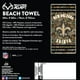 thumbnail image 3 of Toalla de playa Northwest New Orleans Saints 76x152 cm a rayas, 3 of 3