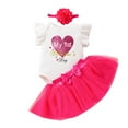thumbnail image 1 of FhsagQ Ensembles pour Filles Robe de la Saint-Valentin pour Bébé Robe à Petites Manches Volantées Ensemble de Robe de Princesse 3 Pcs Tenue de Printemps pour Fille Taille 8 Printemps 6 m, 1 of 6