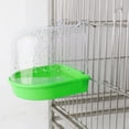 thumbnail image 4 of Farfi Bird Bathtub Easy to Clean Transparent Bird Bath Cage Convenient Bath Bathroom for Small Birds Parrot Pink, 4 of 13
