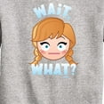 thumbnail image 3 of Disney Emoji - Wait What Anna - Toddler And Youth Crewneck Fleece Sweatshirt, 3 of 5