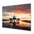 thumbnail image 2 of Designart "Ready For Take Off Plane Photo Skyward Ascent" Modern Metal Art Print, 2 of 5